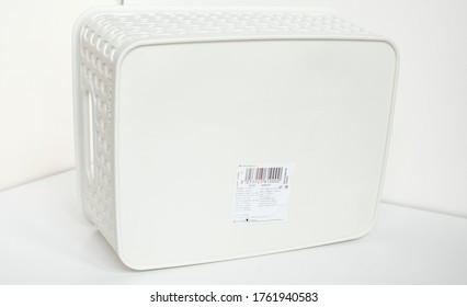 Curver Grey 26x20cm Rattan Style Plastic Storage Fruit Basket Set of 6 