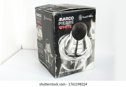 June 2020, UK Swansea-Product Photography  Of Marco Pierre White Russel Hobbs Mini Food Processor Chopper