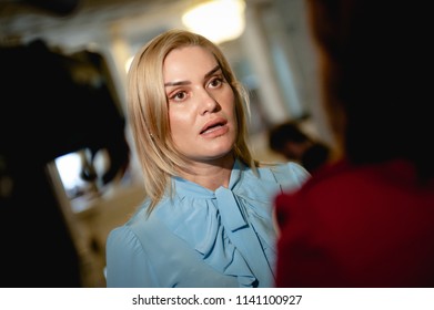 June 21, 2018. Kyiv, Ukraine. Tetiana Ostrikova Member Of The Parliament Of Ukraine, Samopomich Union.