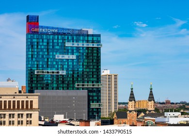 June 23, 2019. Greektown Casino, Hotel In Downtown Detroit, Michigan, USA.