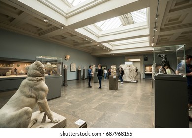 June 27,2017-London,UK.British Museum,Ancient Greece And Rome Exhibition Hall 