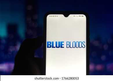 June 29, 2020, Brazil. In This Photo Illustration The Blue Bloods Logo Seen Displayed On A Smartphone. It Is An American Police And Drama Television Series Aired On CBS