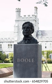 June 6th, 2017, Cork, Ireland - Cork College University,  bust of George Boole, the first Professor of Mathematics in UCC whose algebra became the foundation of modern computer science.