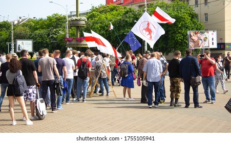 June 7 2020 Minsk Belarus Collecting Signatures To Participate In Presidential Elections.