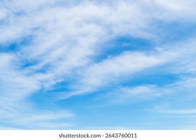 June sky: Thin clouds spread across the blue sky 08