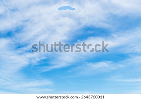 June sky: Thin clouds spread across the blue sky 08