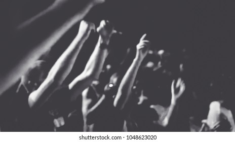 juneteenth End racism.Crowd of protesters people on street.Silhouettes of people raised hands and shouting.Concept of revolution or protest.Black Lives Matter.stop asian hate.Asian racism.Worship. - Shutterstock ID 1048623020