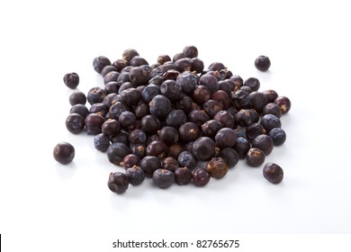 Juniper Berries On White Background