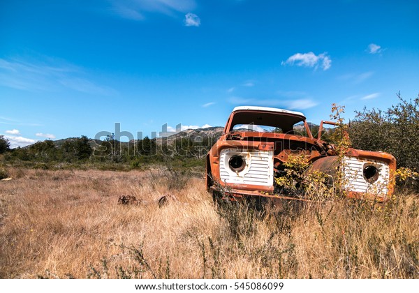 Junk car in Patagonia,\
Chile