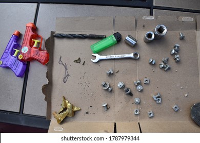 Junk Drawer Items On A Table