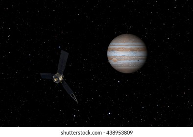 Juno Spacecraft And Jupiter 