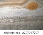 Jupiter with the Great Red Spot. Enhanced colors and definition. Elements of this image were furnished by NASA.