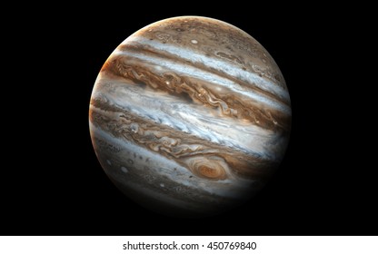 Jupiter - High resolution 3D images presents planets of the solar system. This image elements furnished by NASA