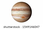 Jupiter isolated on a white background. Elements of this image were furnished by NASA.