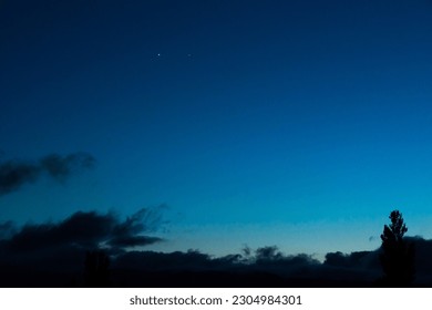 Jupiter and Venus in the twilight sky
 - Shutterstock ID 2304984301