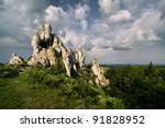 Kraków-Cz?stochowa Jurassic in Poland. National Park in the south. park known for its numerous rock climbing,