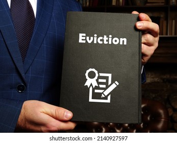  Juridical Concept About Eviction With Sign On The Page.
