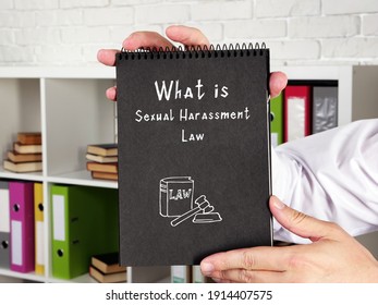  Juridical Concept About Sexual Harassment Law With Sign On The Page.
