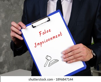  Juridical Concept Meaning False Imprisonment With Phrase On The Sheet.
