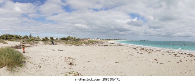 Jurien Bay - Australia - July 2017: Skydiver In Sky Landing At Jurien Bay Near Perth In Western Australia.