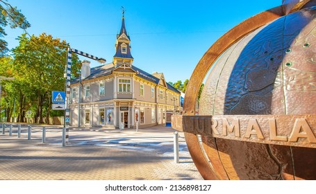 Jurmala, Latvia - 3 September, 2021: Jurmala is a popular resort city on Baltic Sea, scenic view of jurmala old town