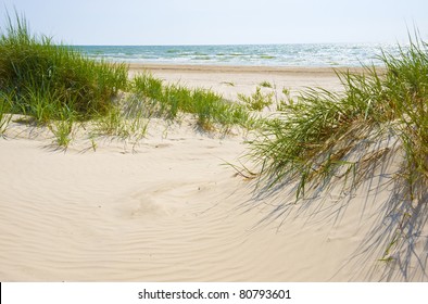 Jurmala (Latvia). Sandy Dunes On A Beach Of Jurmala.