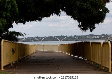 Juscelino Kubitschek Bridge On Lake Paranoá In Brasilia DF. JK Bridge