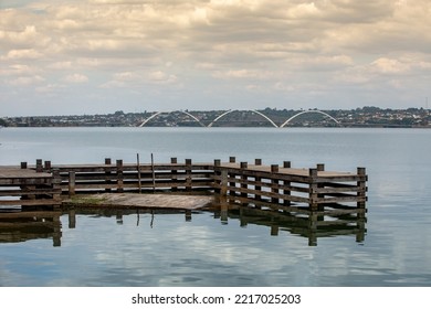 The Juscelino Kubitschek Bridge On Lake Paranoá In Brasilia DF.