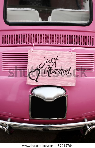 Just married\
wedding sign for car or\
decoration
