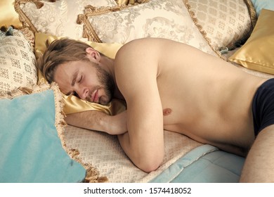 Just One More Minute Bed. Sleeping Man In Morning. He Needs More Sleep. Handsome Man Having Sleep In Bedroom. Sexy Man Sleeping In Bed At Home. Morning Time. In Morning So Sweet.