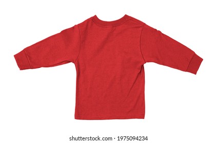 Just Put Your Artwork On This Back View Impressive Toddler Longsleeve T Shirt Mokup In Poppy Red Color, And Your Baby T Shirt Is Ready For Sale.