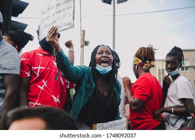 Justice For Adama Traoré And George Floyd In Paris, Paris, France - 02 Jun 2020