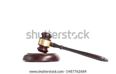 Justice gavel isolated on white background