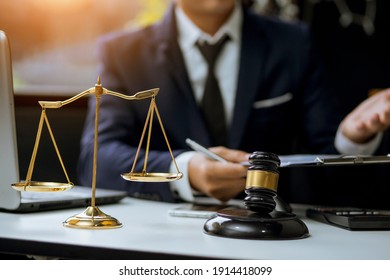 justice and law concept.Male judge Consultation and legal concepts, lawyers,  - Shutterstock ID 1914418099