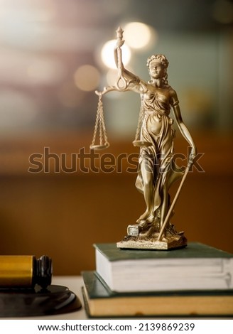 justice Law and justice symbols, The Statue of Justice symbol, legal law concept image