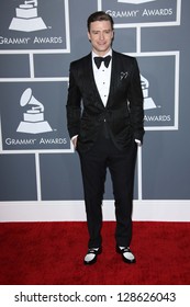 Justin Timberlake at the 55th Annual GRAMMY Awards, Staples Center, Los Angeles, CA 02-10-13