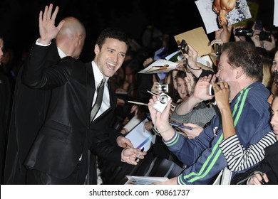 Justin Timberlake arrives for the "In Time" premiere at the Curzon Mayfair cinema, London. 31/10/2011 Picture by: Steve vas / Featureflash