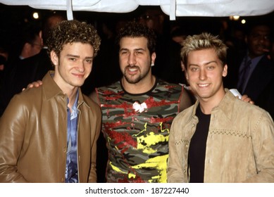 Justin Timberlake, Joey Fatone, Lance Bass, Of NSync, At Premiere Of Coyote Ugly, NY 7/31/00