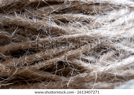 Jute ropes closeup, background texture. thick hemp rope. linen rope-wound. 