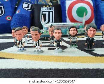 Juventus Toy Figure Player With Antonio Conte As Coach. 10/04/2020 Klaten,indonesia