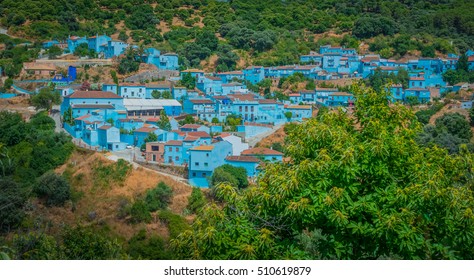 Juzcar the Smurf village, famous village of Andalucia for the filming of the movie: The Smurfs.