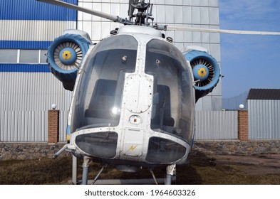 KA-26 (Kamov) Old Soviet Helicopter. Small Private Airclub And Pilots School. 27 March 2021. Kiev Region, Ukraine