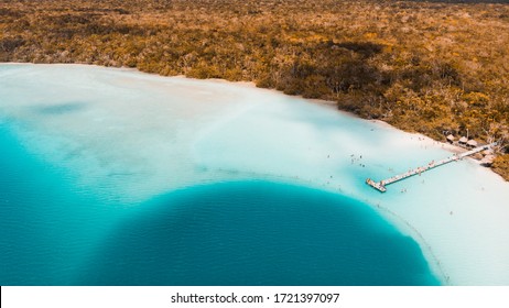 The Kaan Luum lagoon is located in Tulum, Quintana Roo in Mexico