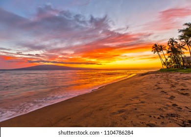 Kaanapali Beach at Sunset