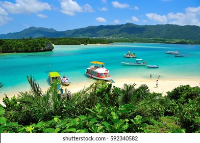 Kabira Bay which is located on the north coast of Ishigaki Island, Okinawa, Japan