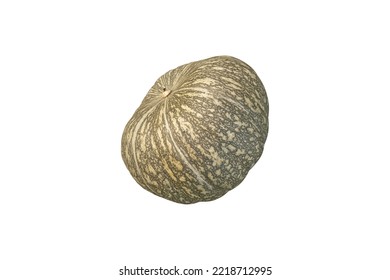 Kabocha Pumpkin Isolated On White Background.