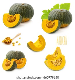 Kabocha Squash On A White Background