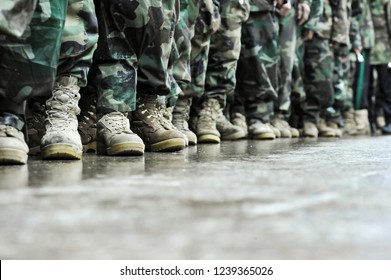 Kabul, Kabul/ Afghanistan - Circa 2008: The Kabul Military Training Centre Is A Basic Training Centre For The Afghan Armed Forces. 