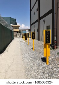 Kabul / Afghanistan - May 1 2019:  Signs On American Military Base In Afghanistan