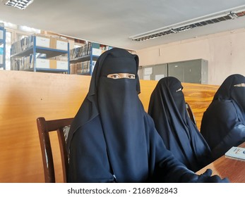 Kabul, Afghanistan. November 23, 2021. Hasina, A Female Taliban Supporter At Kabul Education University.